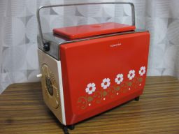 昭和40年代 東芝花柄トースター 昭和レトロ